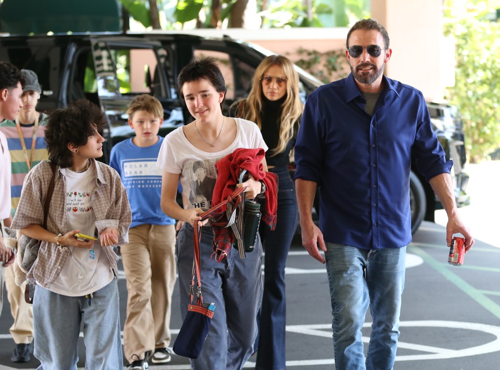 Ben Affleck, Jennifer Lopez and their kids.