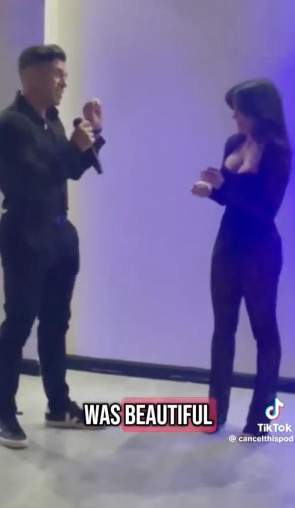 Another screengrab from the now infamous video.
