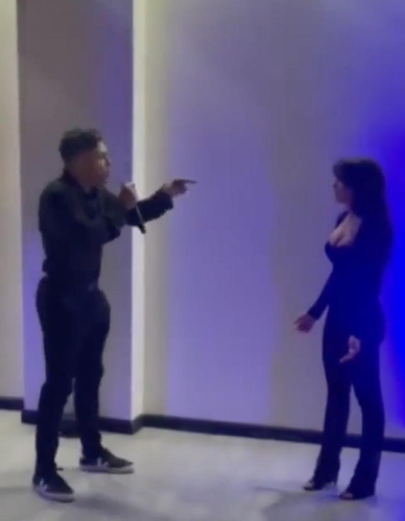 Another screengrab from the now infamous video.