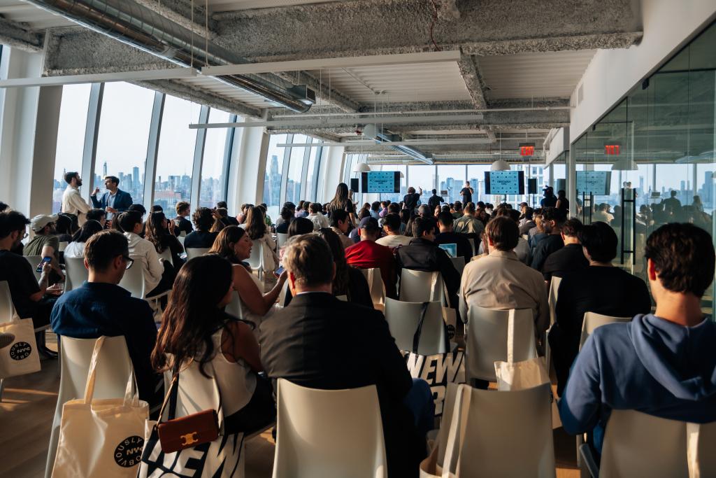 NYC AI Demo Night at Domino Sugar Refinery Shell in Brooklyn on June 3, 2025. Photographed by Emmy Park for NY Post.