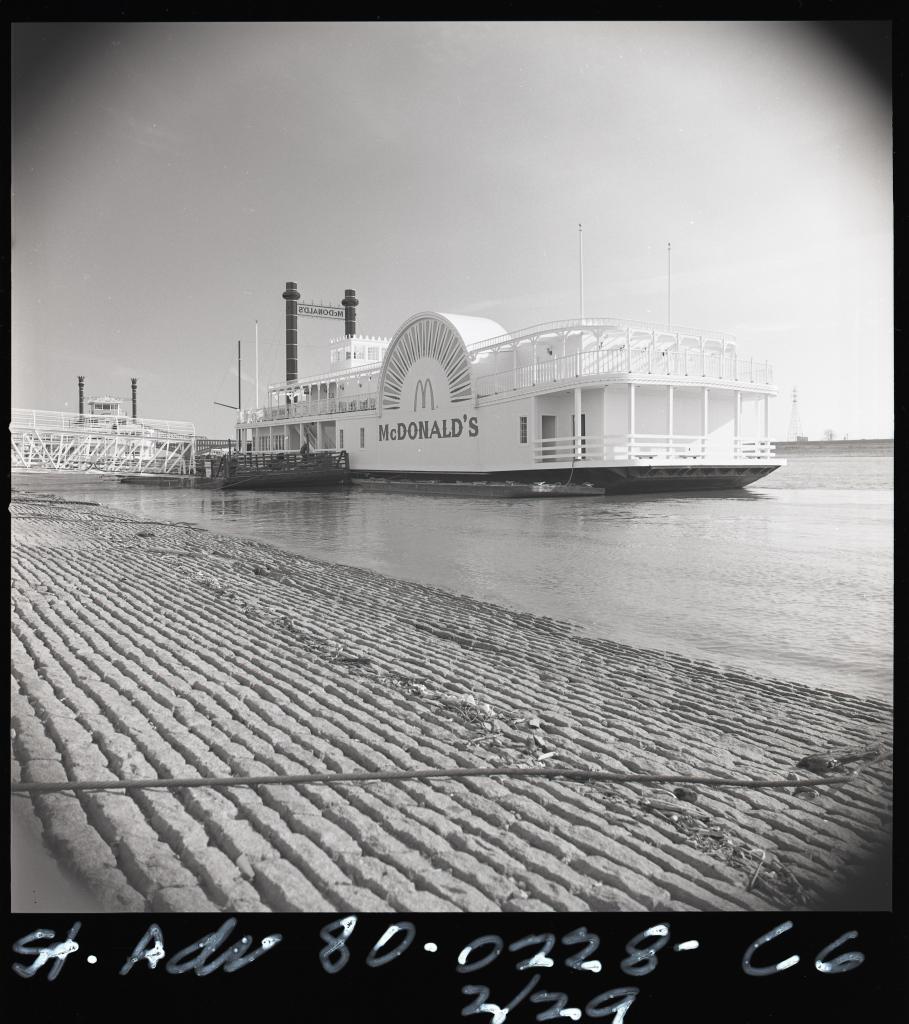 All that remains of the once beloved floating McDonald's are historical photographs.