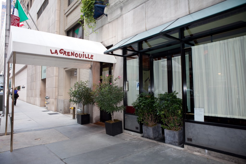 La Grenouille restaurant entrance.
