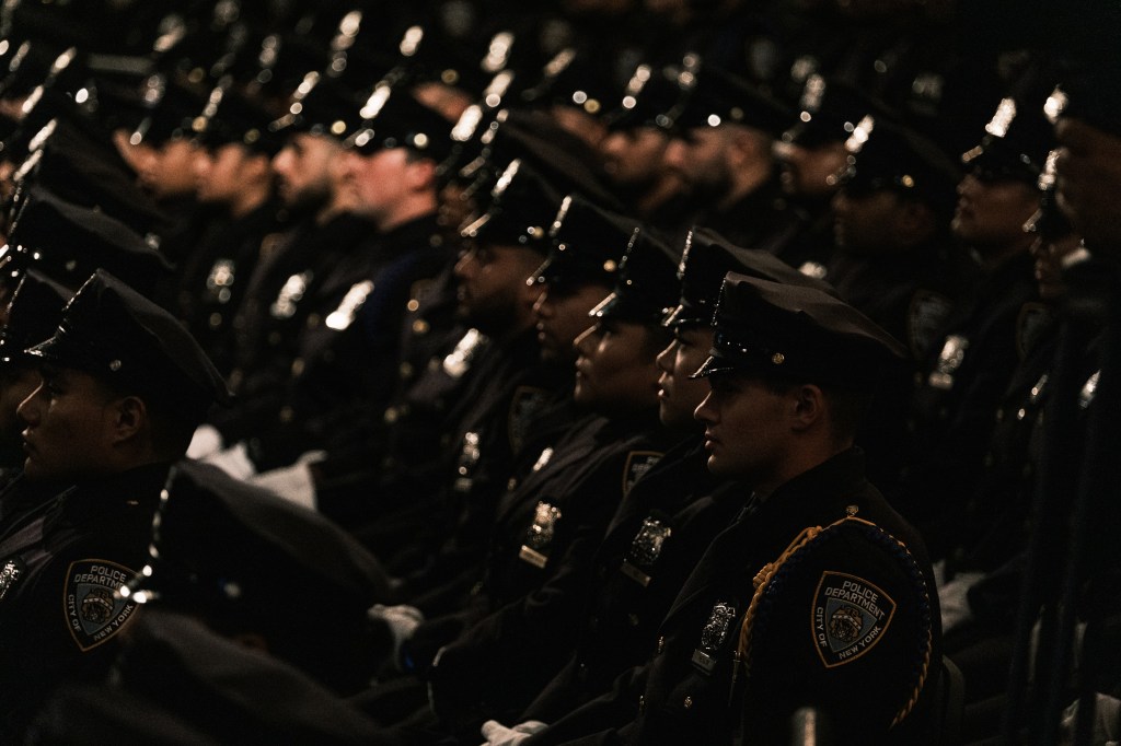 NYPD graduation ceremony at Madison Square Garden.